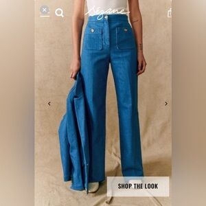 Sezane cyan Dan Trouser 38